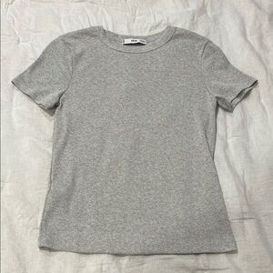 Mango gray and silver short sleeve T-shirt size medium